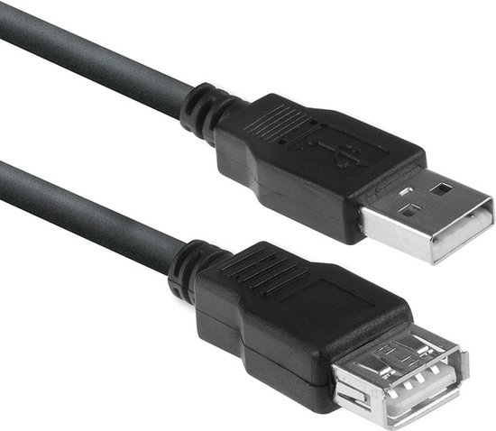 Ewent EW9624 USB-kabel 1,8 m USB 2.0 USB A Zwart