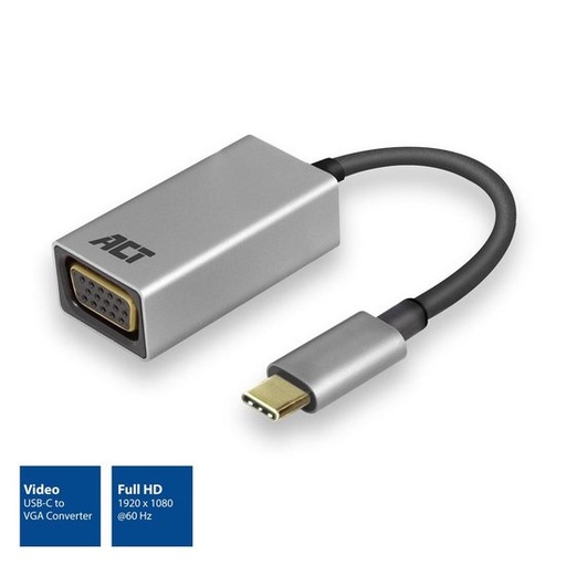[AC7000] Converter USB-C - VGA female 0.15 Metermetal housing