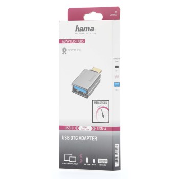 [200300] USB-OTG-adapter, USB-C-stekker - USB-aansluiting, USB 3.2 Gen1, 5 Gbit/s, alu