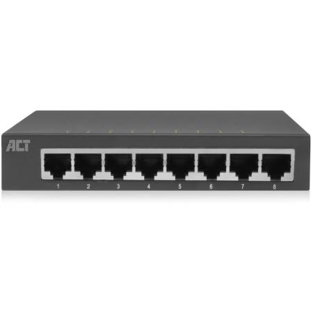 [AC4418] ACT AC4418 | Unmanaged Switch | 8 Poorten | Gigabit Ethernet | Grijs | Plug & Play