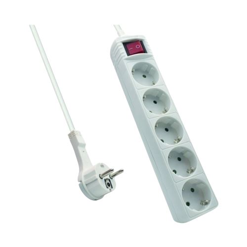 [EW3955] Ewent EW3955 power uitbreiding 1,5 m 5 AC-uitgang(en) Binnen Wit