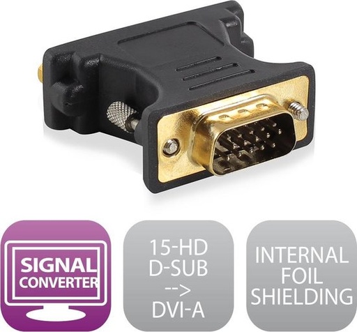 [EW9851] Ewent EW9851 kabeladapter/verloopstukje VGA DVI-A Blauw